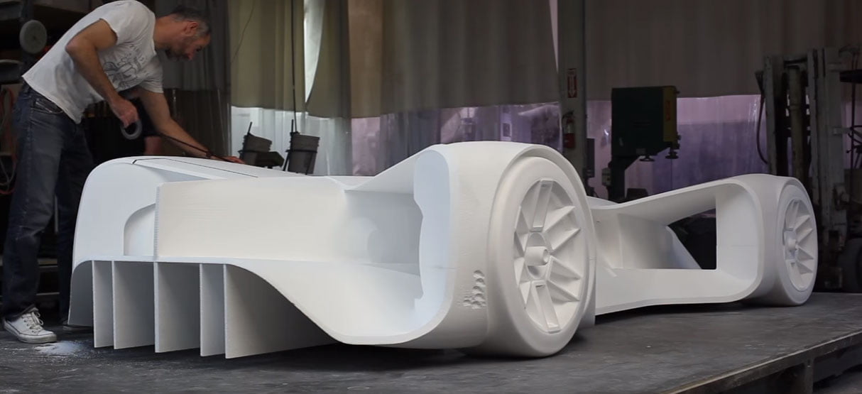 Roborace 3D printet racerbil